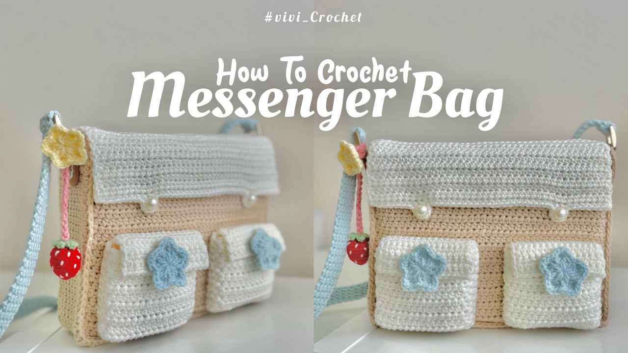 ✨How To Crochet Messenger Bag | Crochet Bag Tutorial✨