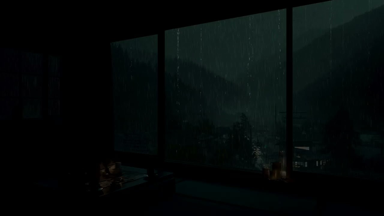 Pure Night Rain Echoes for Deep Sleep and Focus, Clean Rain White Noise for Relaxation