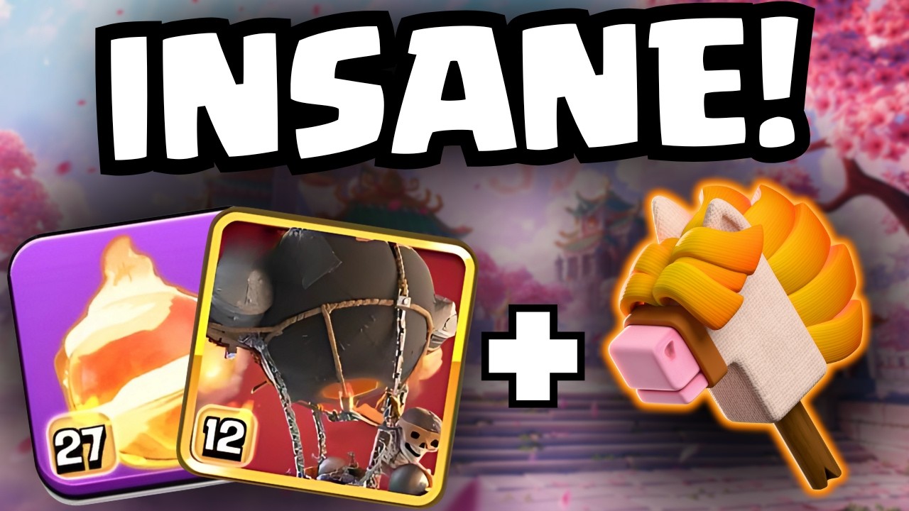 NEW STICK HORSE is INSANE with Fireball Rocketloons in Legend League! (Clash of Clans)