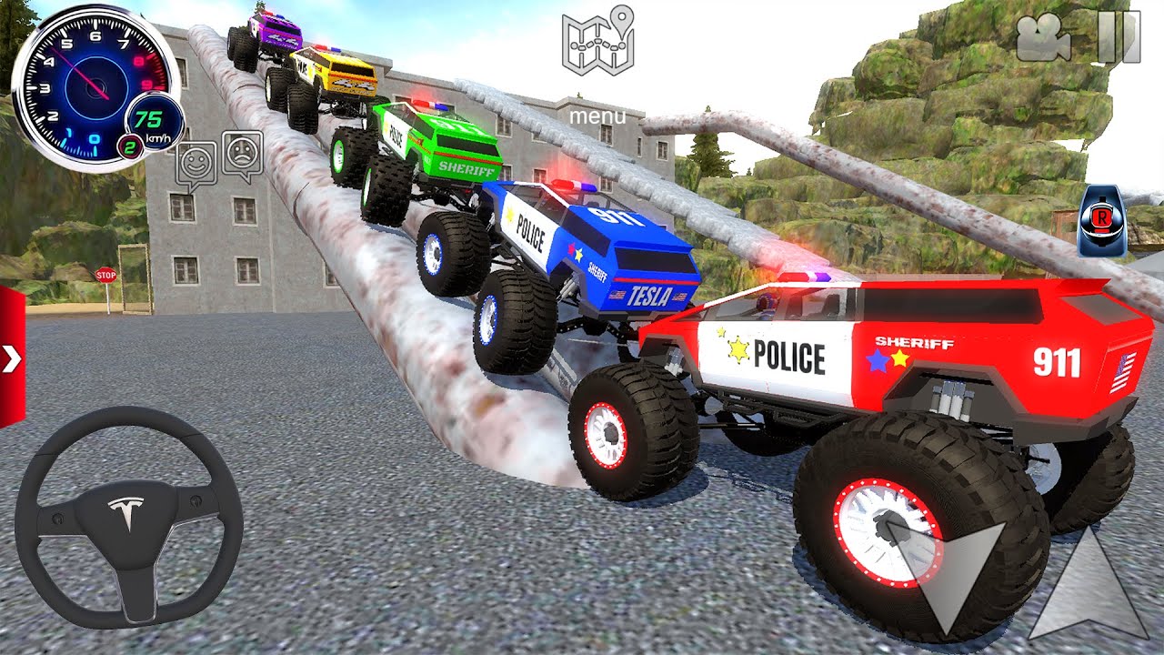 Juegos De Carros - Impossible Monster Truck Racing Offroad 3D - Offroad Outlaws Android GamePlay #1