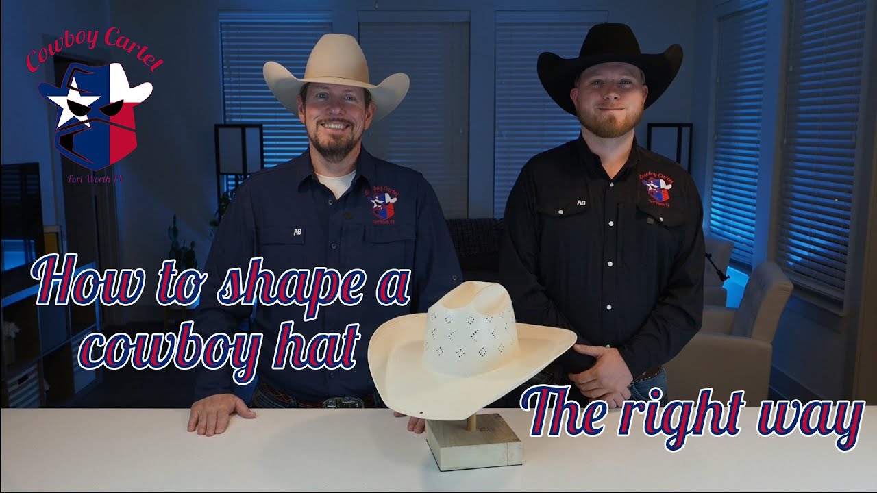 How to Shape a Straw Cowboy Hat the Right Way | Cattleman Crown & J Brim Tutorial