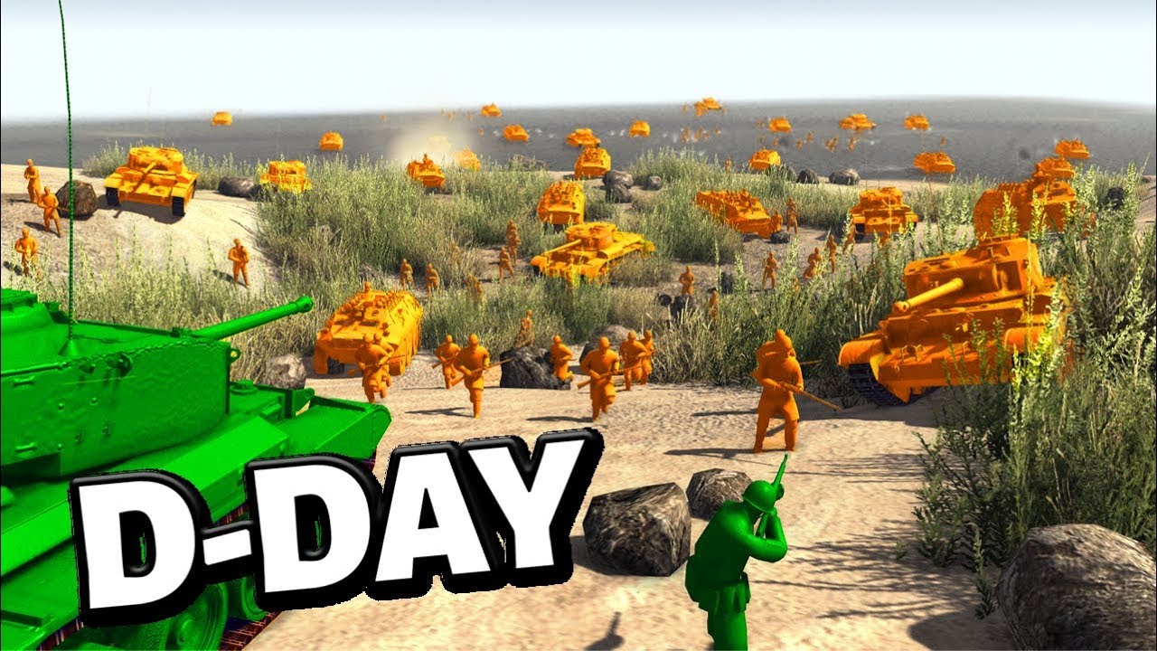 ORANGE AQUA MARINES ! Army Men D - Day - Epic Beach landing (A.M.O.W)
