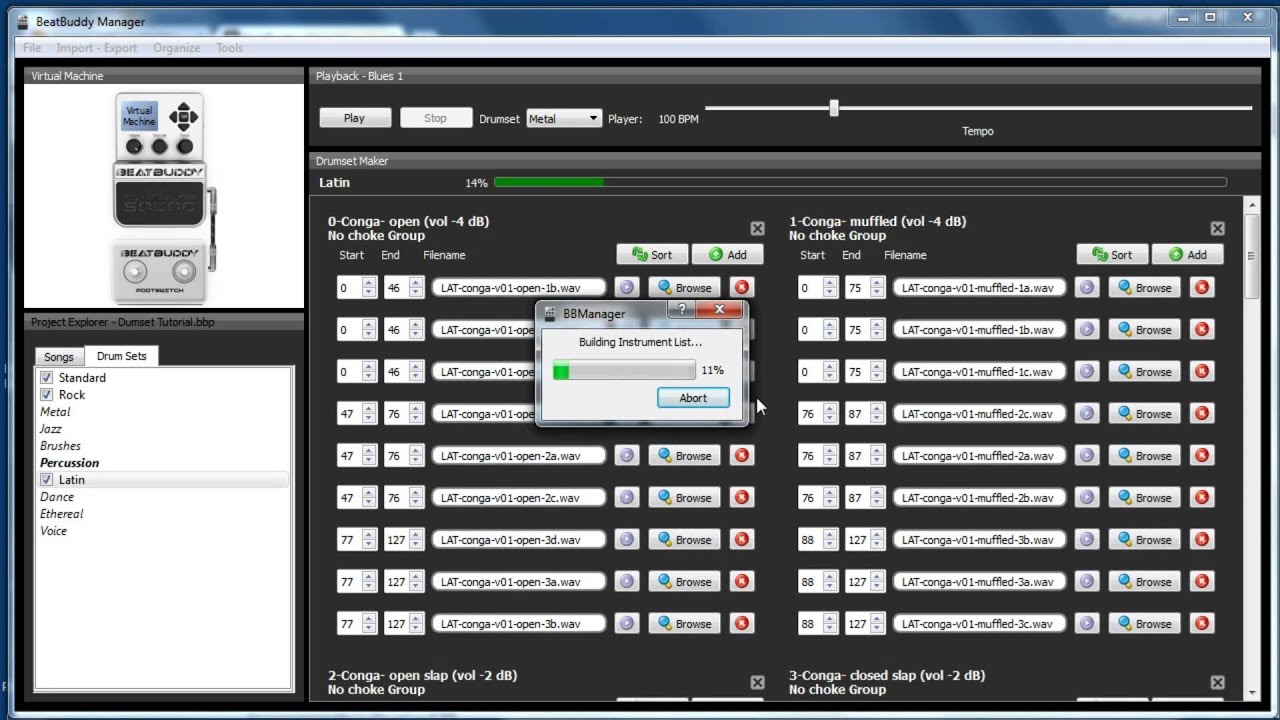 BeatBuddy Manager Drum Set Editor Tutorial 1 - General Overview