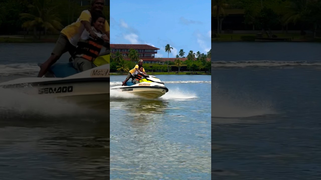 Jet ski ride🤘🇱🇰 #watersports #srilankatravel #bentota #malubannawatersport