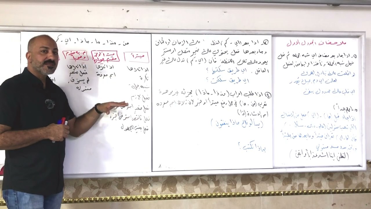 ملاحظات الجدول الاول مهمة جدا