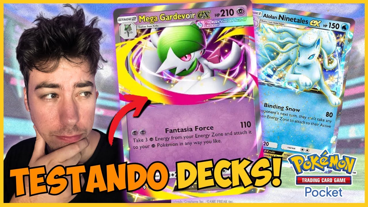 🔴 TESTANDO Mega Gardevoir ex e Ninetales de Alola ex | PTCG pocket LIVE