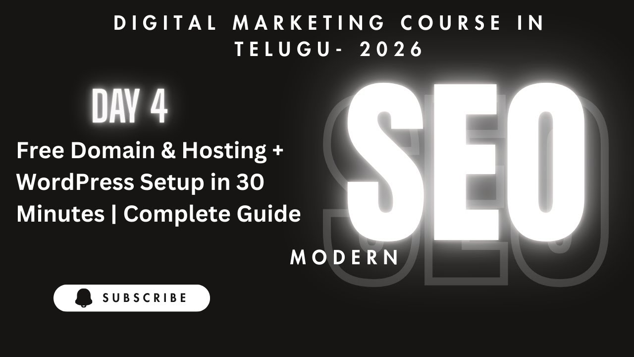 Free Domain & Hosting + WordPress Setup in 30 Minutes | Complete Guide