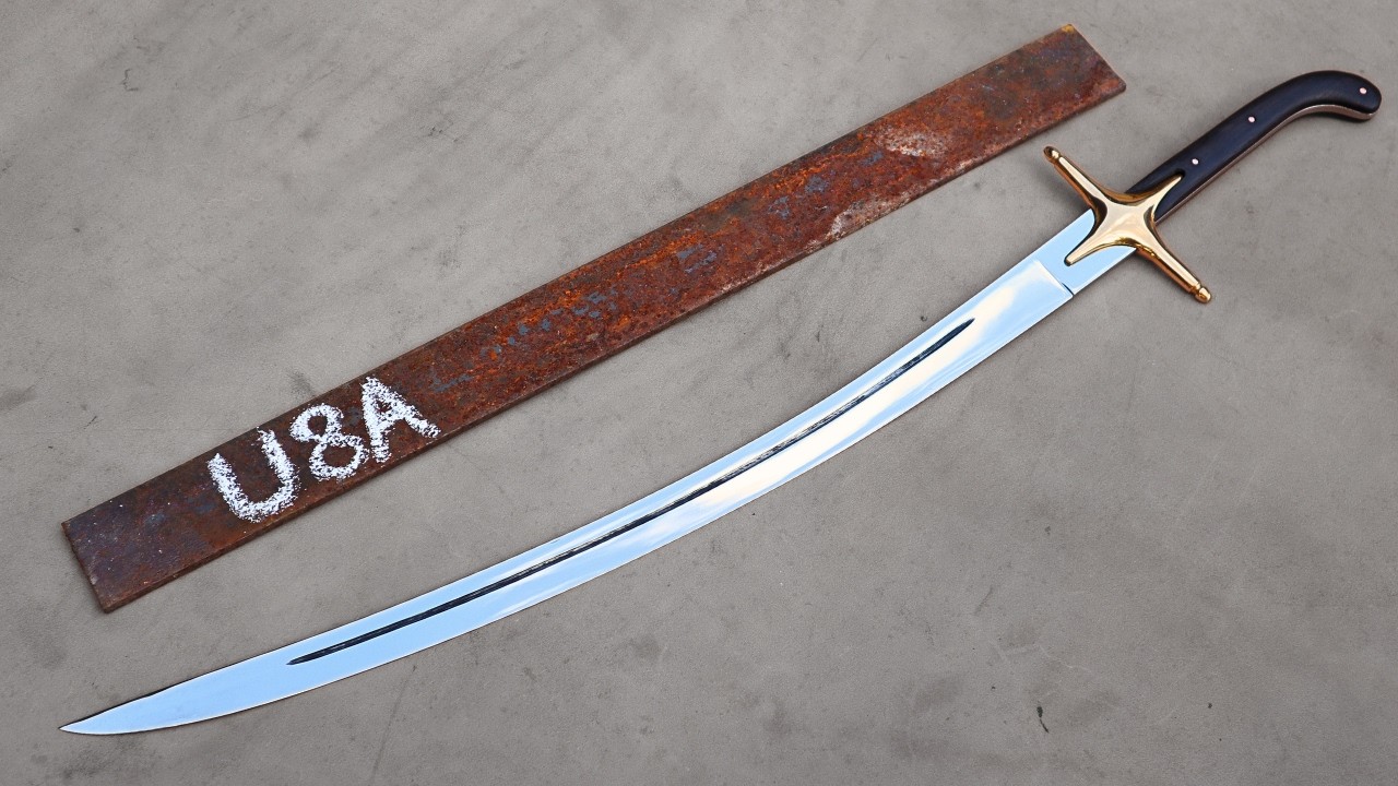Forging a SCIMITAR out of Rusted U8A STEEL