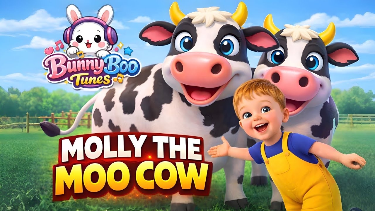 Molly the Moo Cow | ‪@BunnyBooTunes  Nursery Rhymes & Kids Songs
