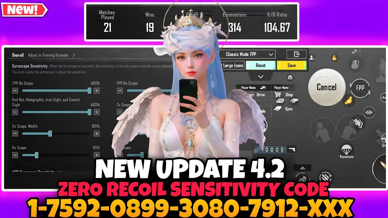 Pubg Mobile Best Zero Recoil Sensitivity 2026 Zero Recoil Sensitivity settings For Pubg mobile BGMI 