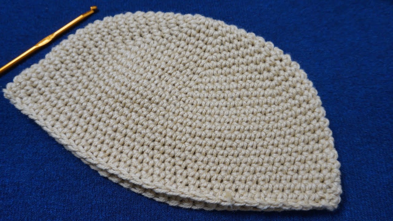 Left Handed: How to crochet the Single crochet quick beanie pattern 