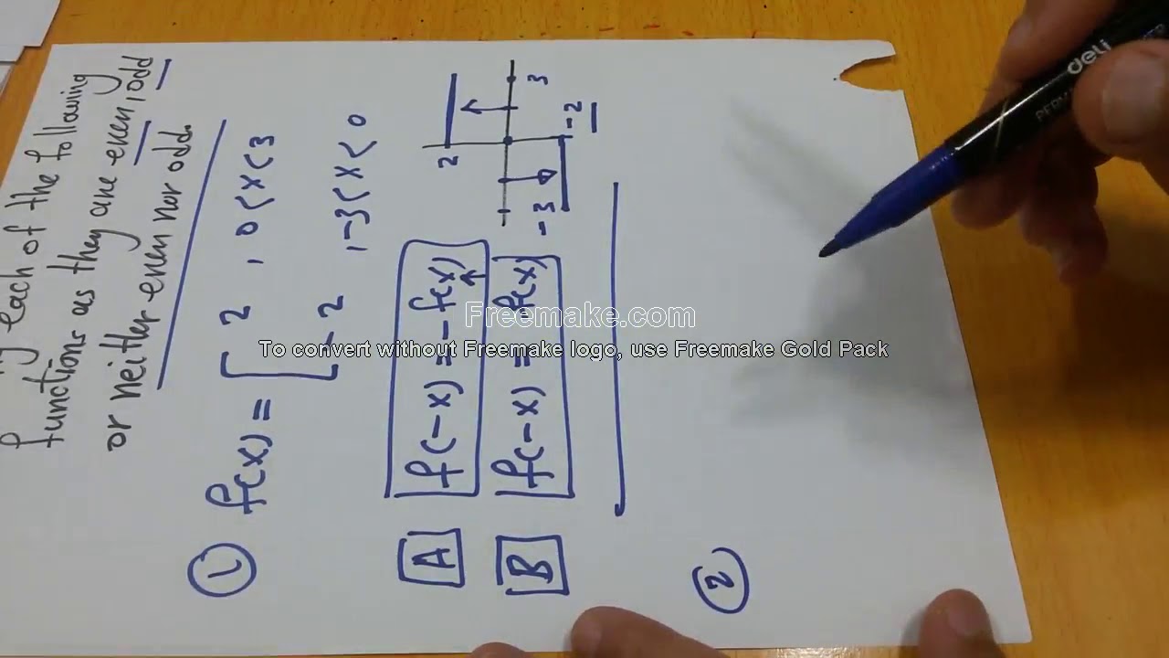 Fourier Series 4:Odd & Even Functions كيفية أيجاد صيغة متسلسلة فوريير للدوال الفردية وللدوال الزوجية
