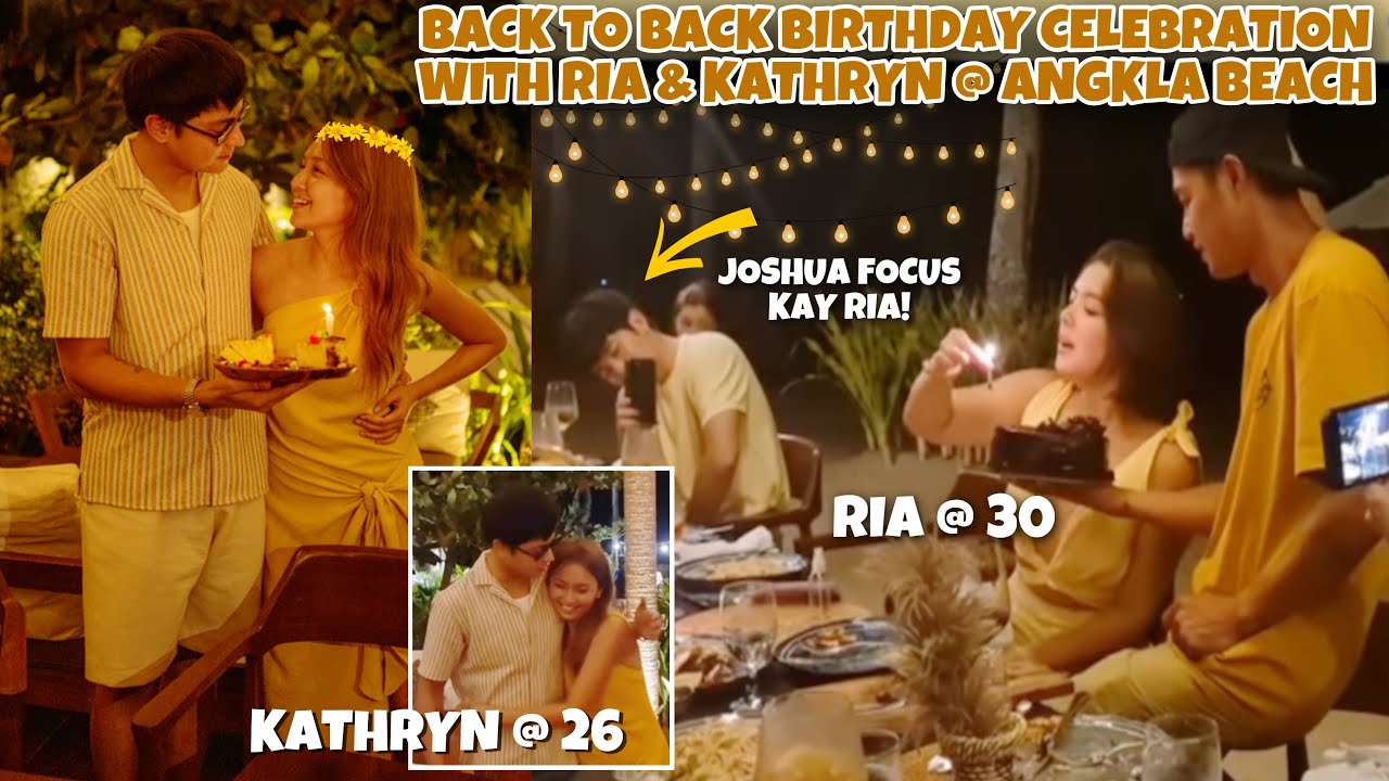 BACK TO BACK BIRTHDAY CELEBRATION NINA KATHRYN BERNARDO AT RIA ATAYDE SA ANGKLA BEACH 😍