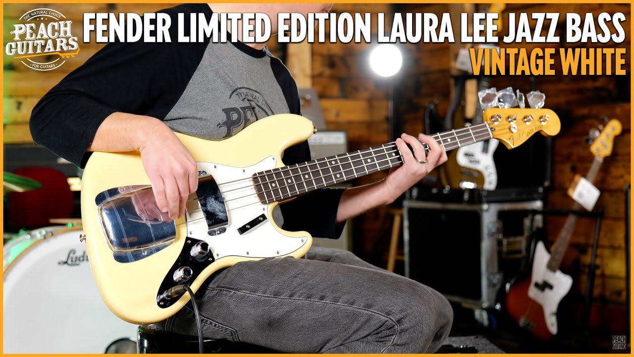 Fender Limited Edition Laura Lee Jazz Bass - Rosewood - Vintage White