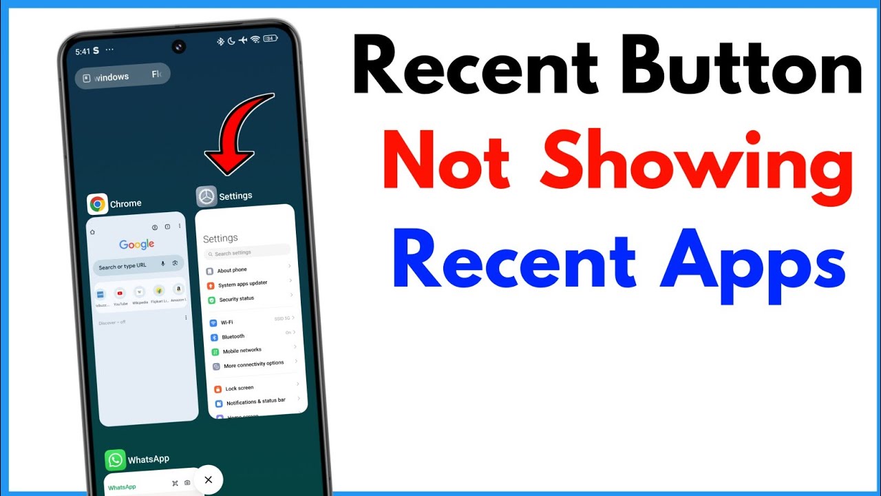 Recent Apps Not Showing | Mobile Recent Button Not Working