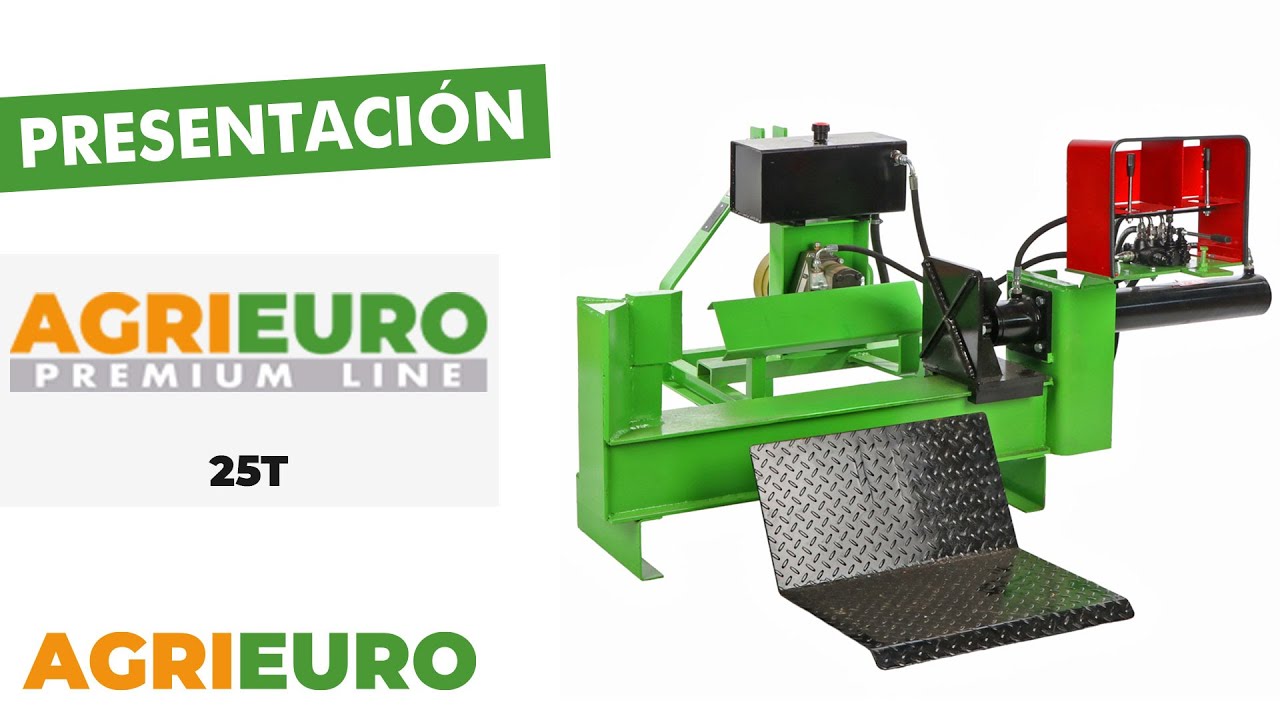 Rajadora de leña para tractor 25T - Horizontal - Plataforma de carga hidráulica - Presentación