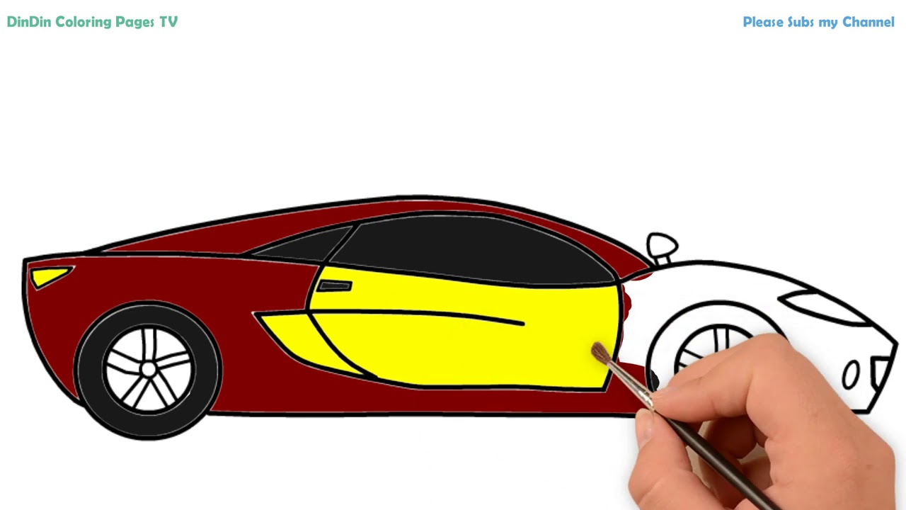 Wie zeichnet man Auto f&uuml;r Kinder | Malvorlagen f&uuml;r Kinder Auto