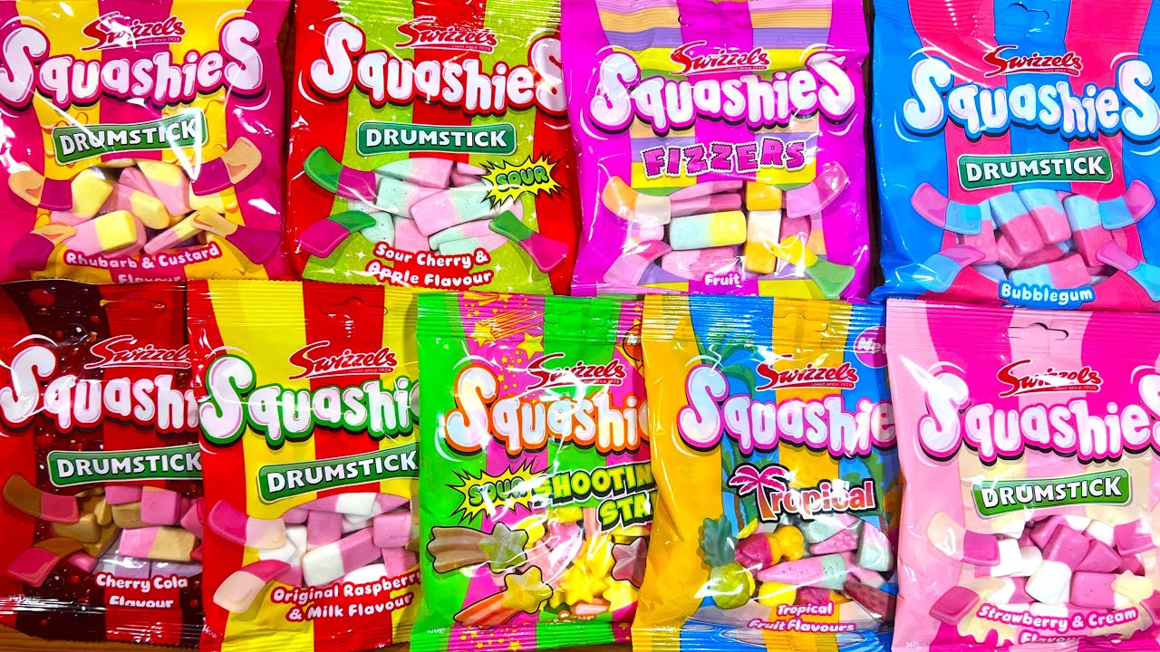 Trying 9 Unique Swizzels Squashies Candy Flavours 🍬 | UK Sweets Opening ✨