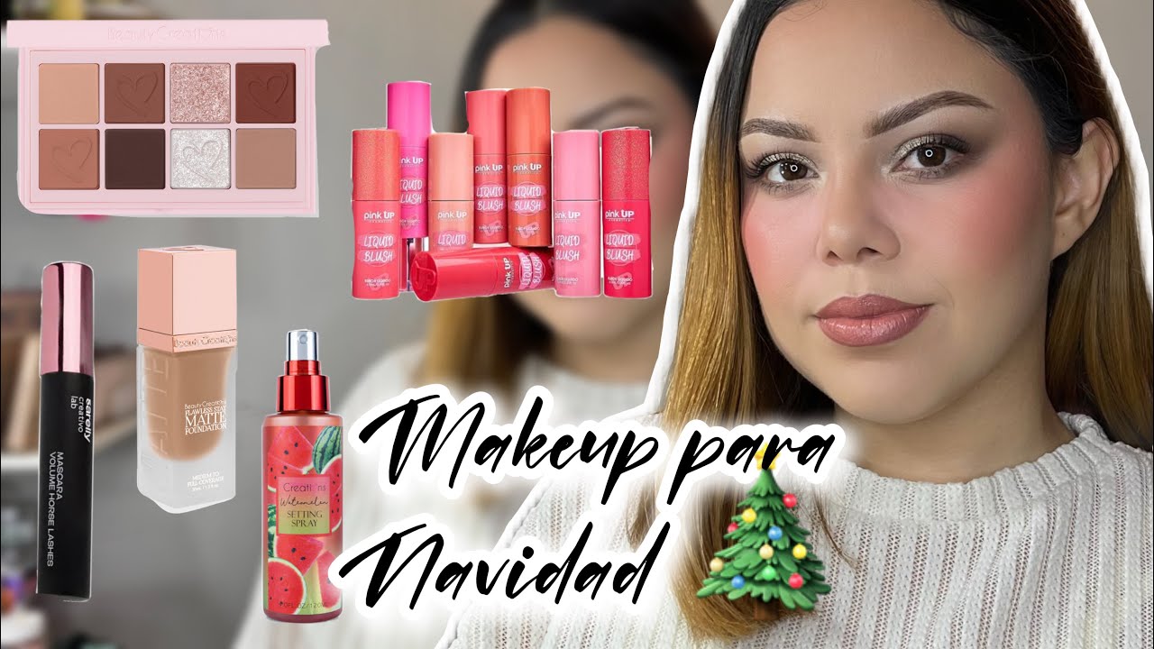 PRODUCTOS BUENOS, BONITOS Y BARATOS | Makeup para Navidad 🎄 | Coraline Cardoza #tutorial 