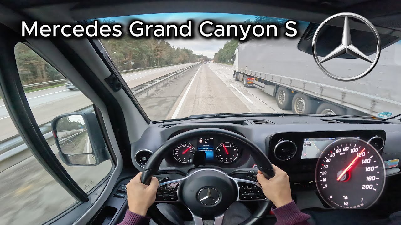 2022 Mercedes Grand Canyon S 4X4 HYMER (190 hp) - POV Test drive On the German Autobahn
