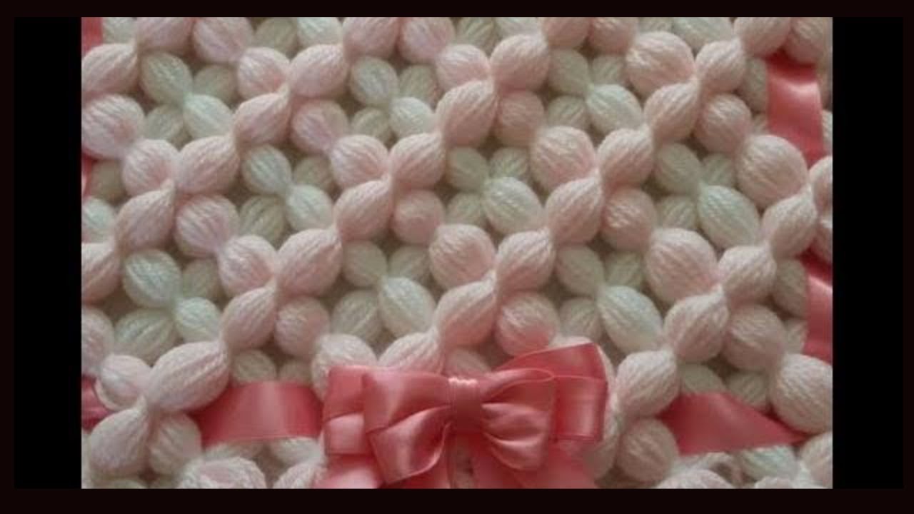 Pom pom LOOM PRAM TOPPER blanket 3D Puffy flower. Beautiful and sell at £35 or more