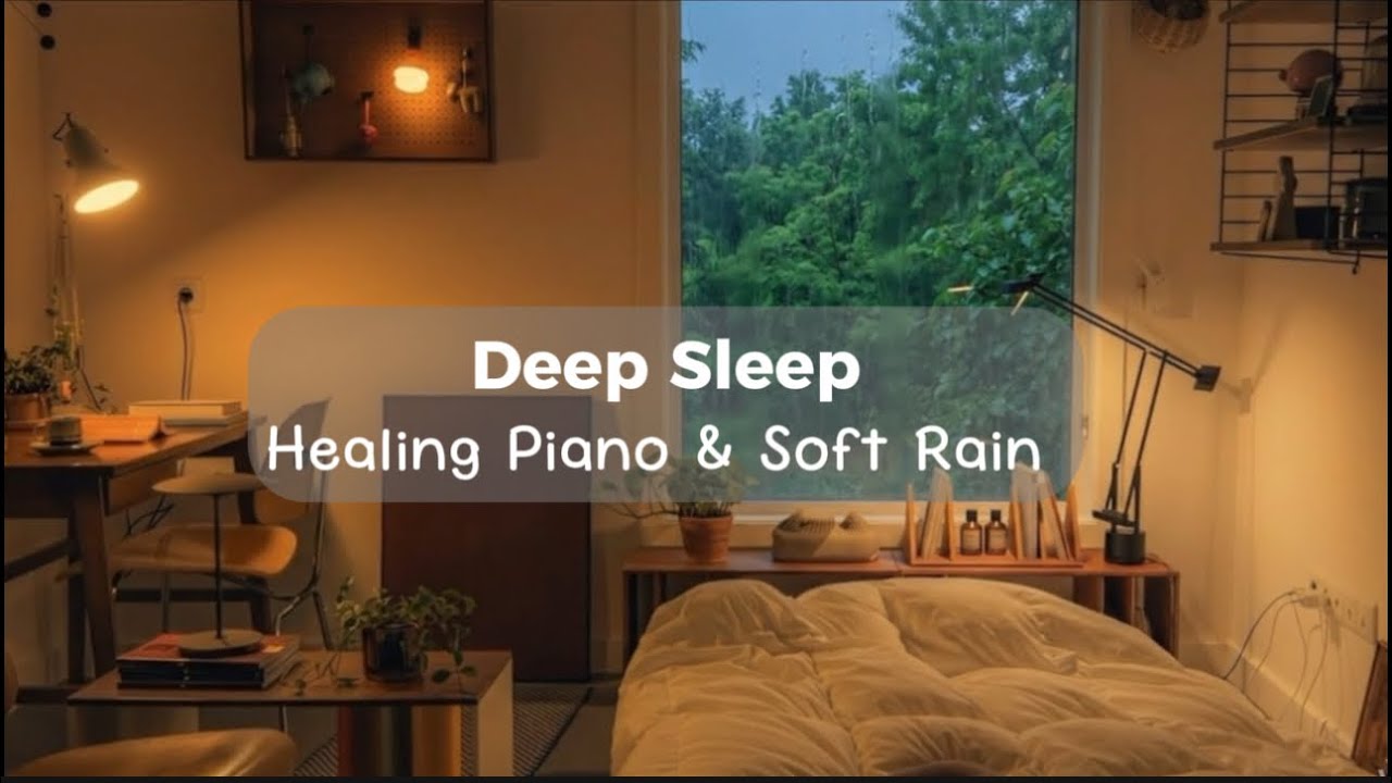 Fall Asleep Instantly – Healing Piano & Soft Rain for Deep Sleep | Stress Relief & Calm Your Mind