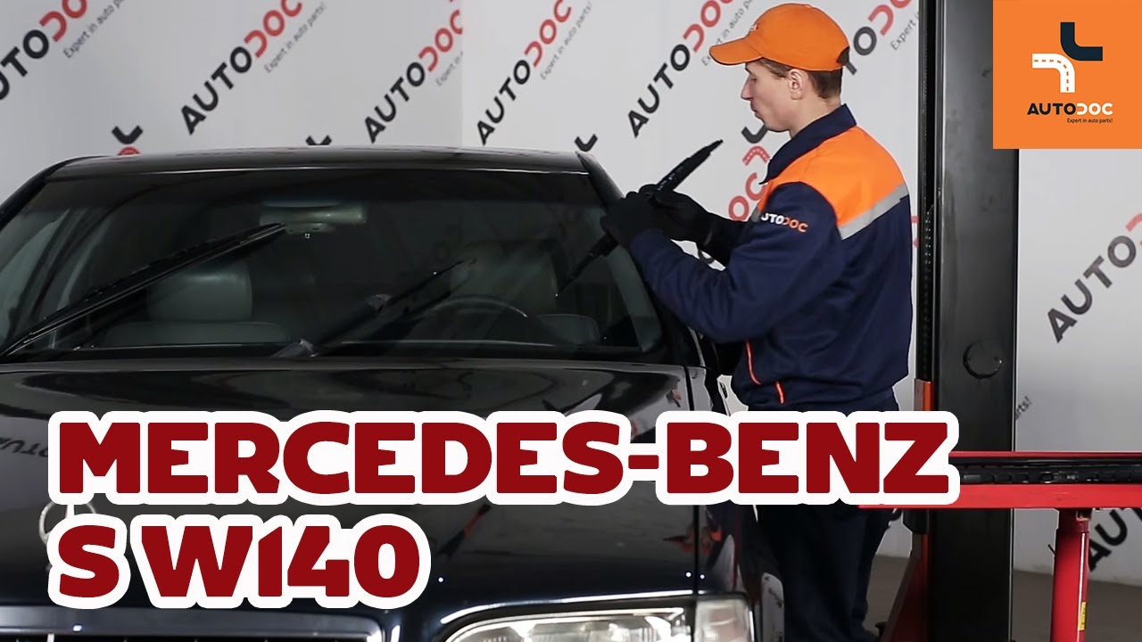 How to change rear brake discs and brake pads Mercedes-Benz S W140 TUTORIAL | AUTODOC