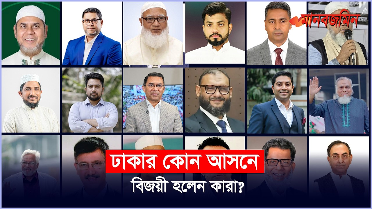 ঢাকার কোন আসনে বিজয়ী হলেন কারা? | Daily Manabzamin