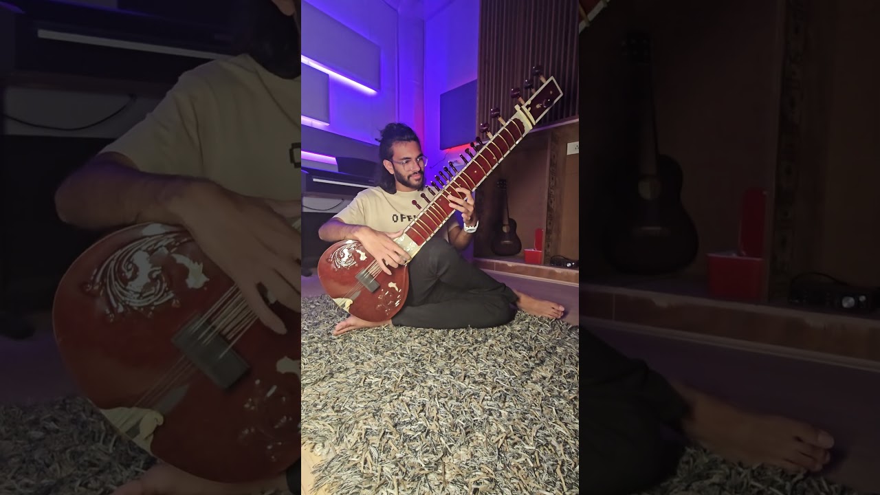 Lost in the hypnotic rhythms of the sitar - where classical meets mystical. 🎶 #shorts #sitar #edm #s