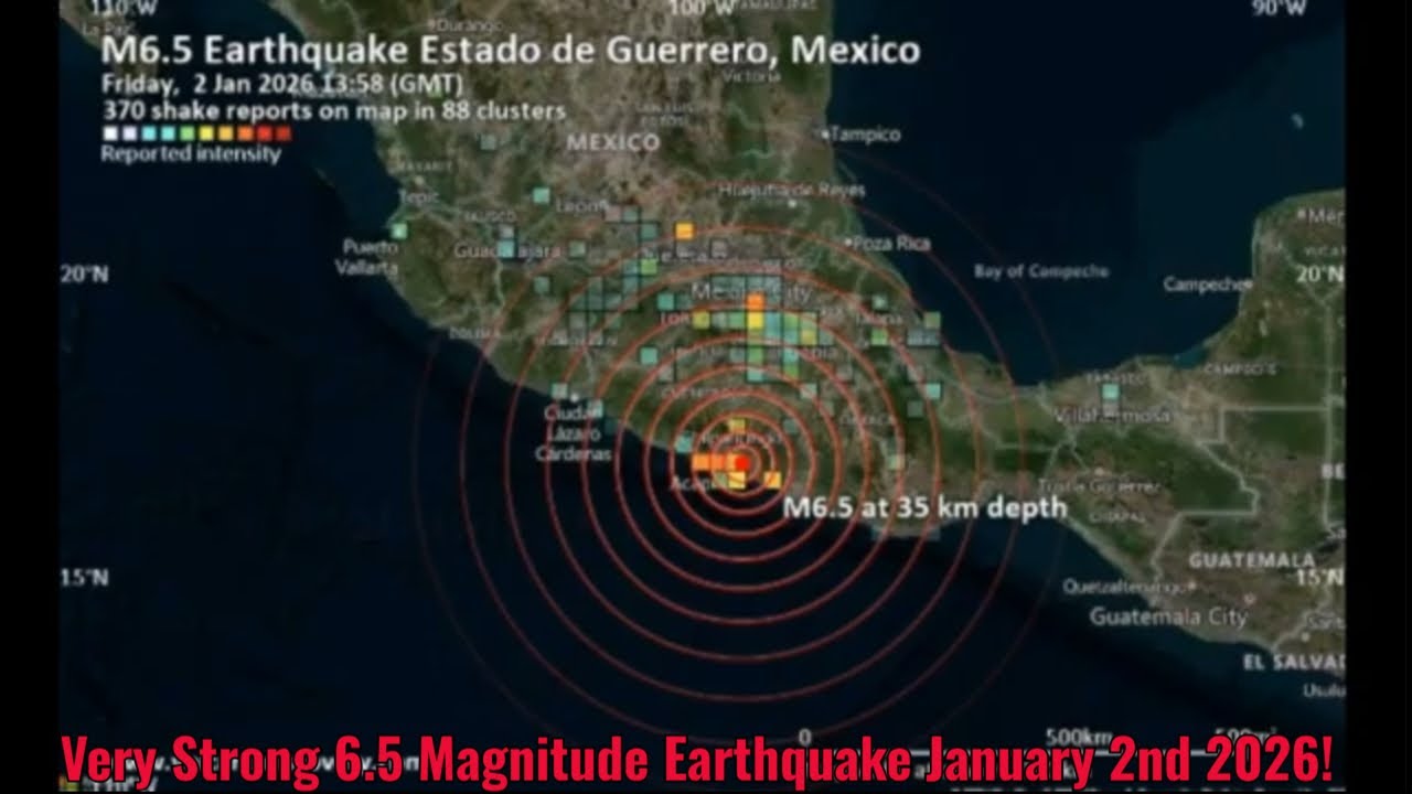 Very Strong 6.5 Magnitude Earthquake January 2nd 2026!