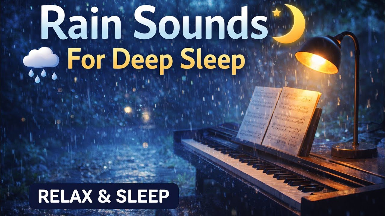 Relaxing Rain Sounds for Deep Sleep 🌧️ | Calming Rain Music for Stress Relief, Study & Meditation