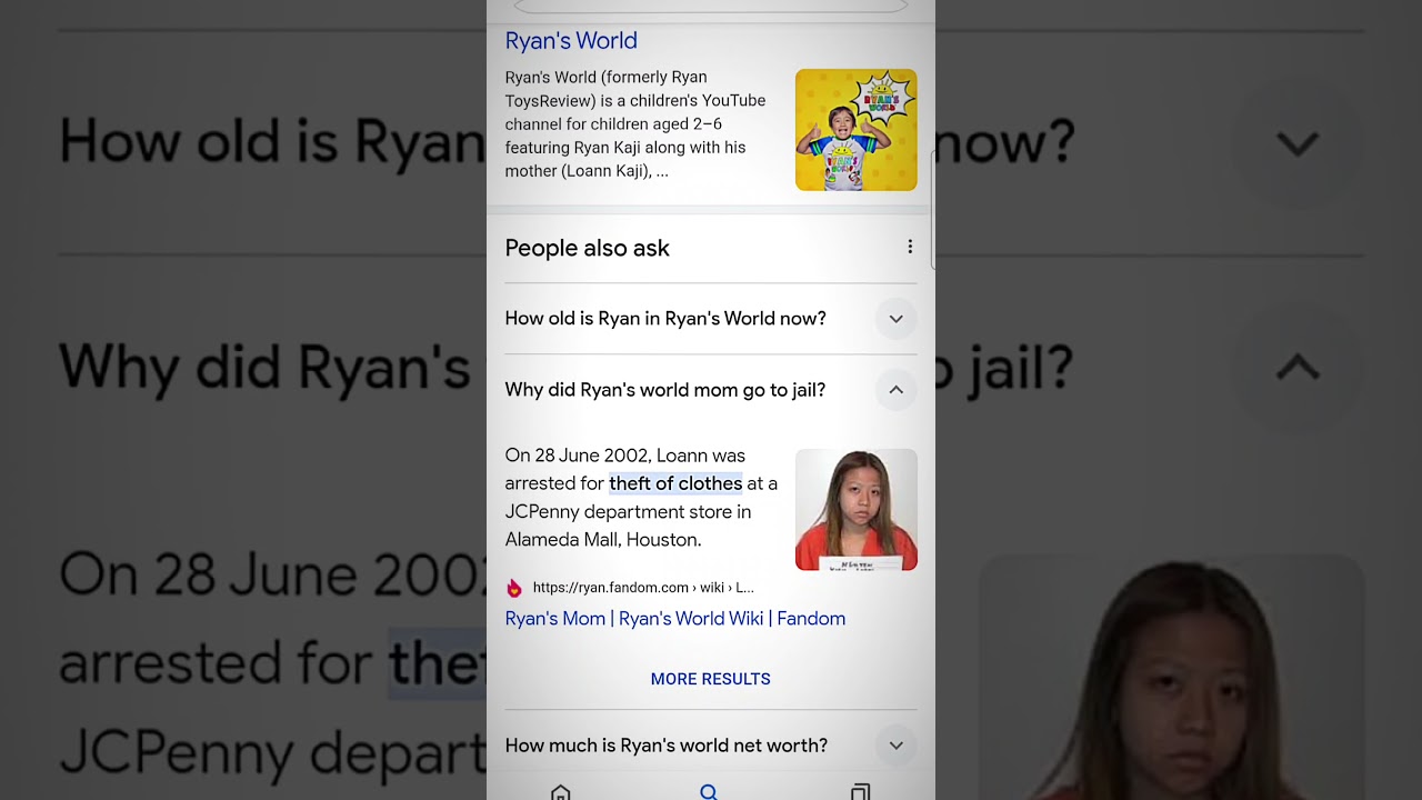 Remember when we used to watch Ryan's World when we were children? We'll, his mom went to jail
