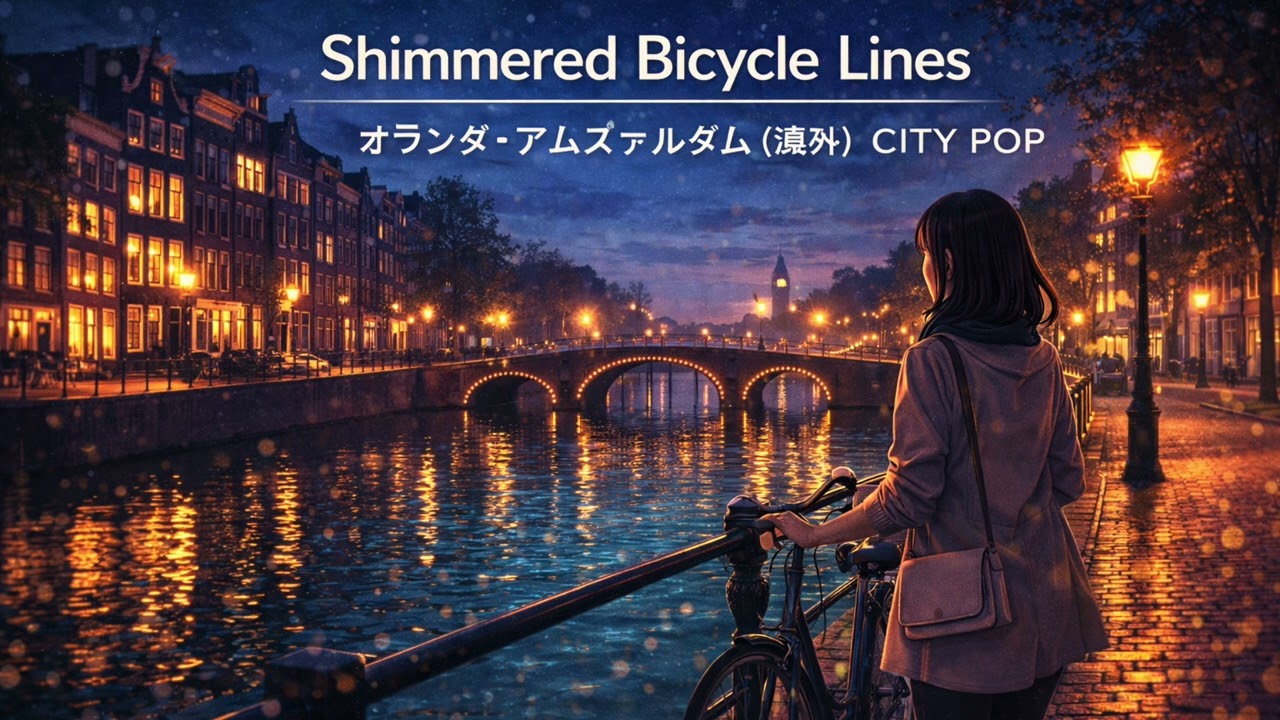 【アムステルダム　シティーポップ】Shimmered Bicycle Lines / オランダ・アムステルダム（海外）