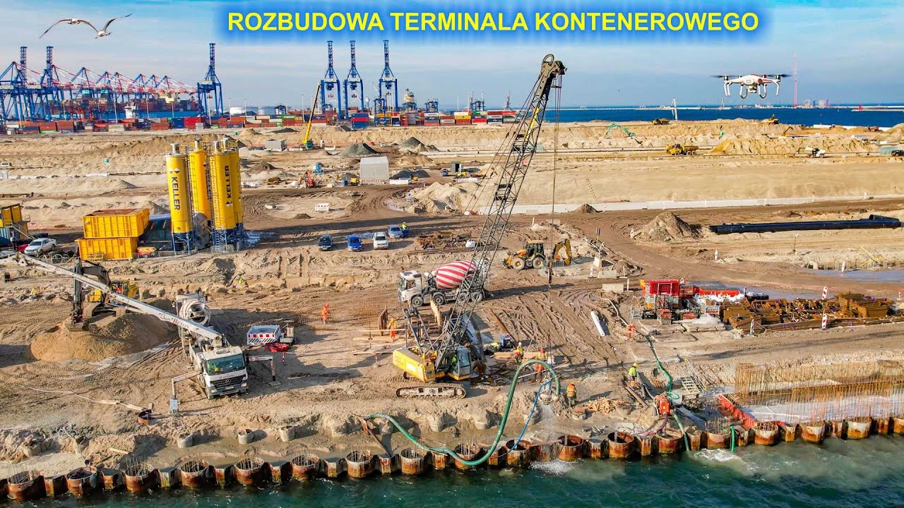 Rozbudowa terminala kontenerowego w Gdańsku.16.2.Ależ się dzieje na budowie.