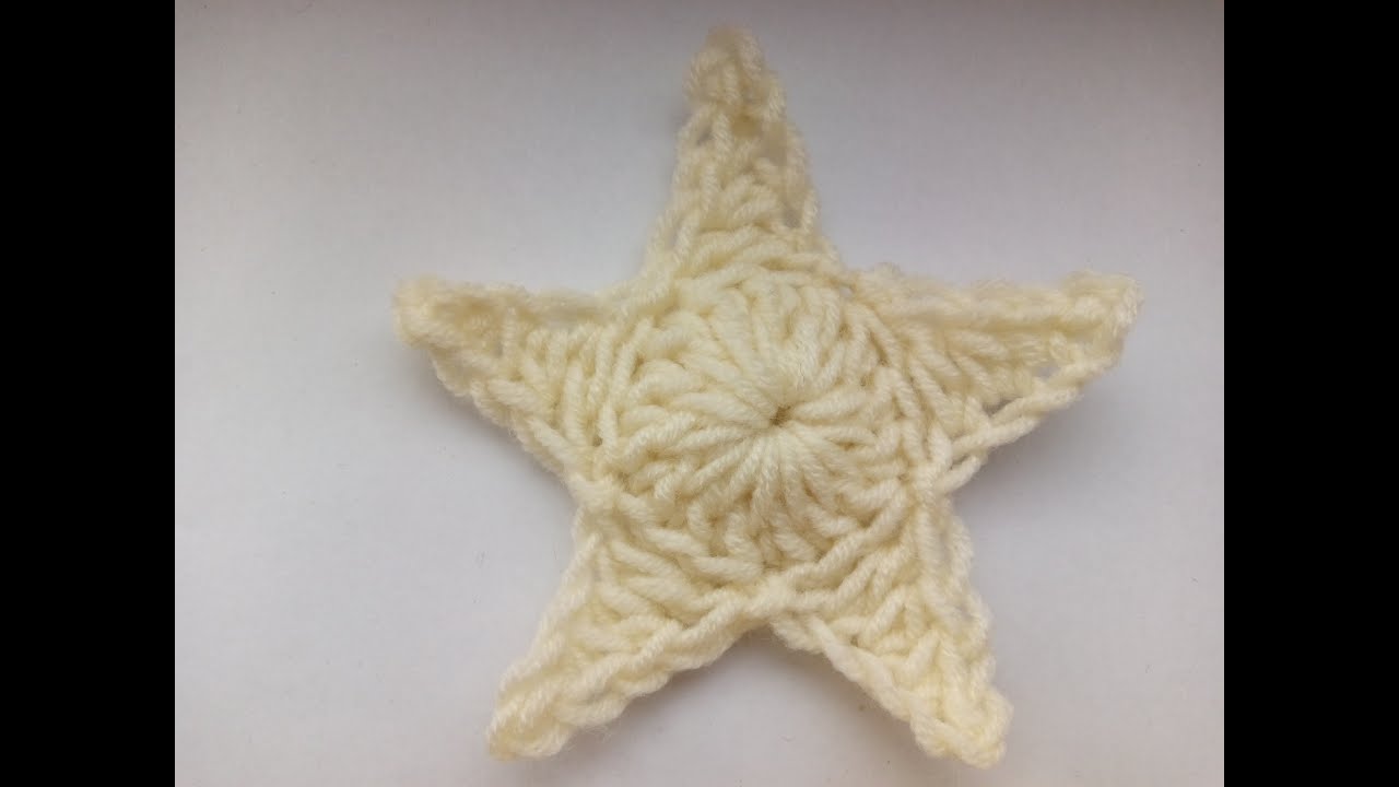 crochet star applique - how to crochet simple star