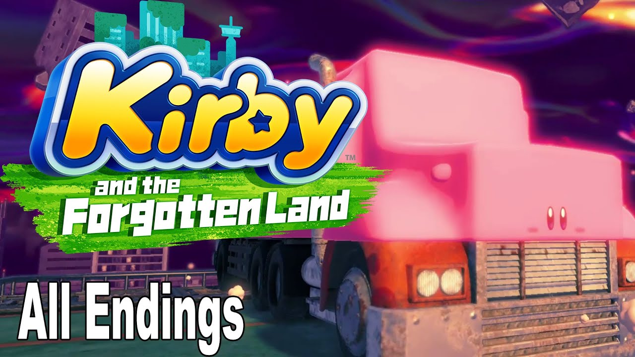 Kirby and the Forgotten Land - All Endings and Final Bosses [HD 1080P]