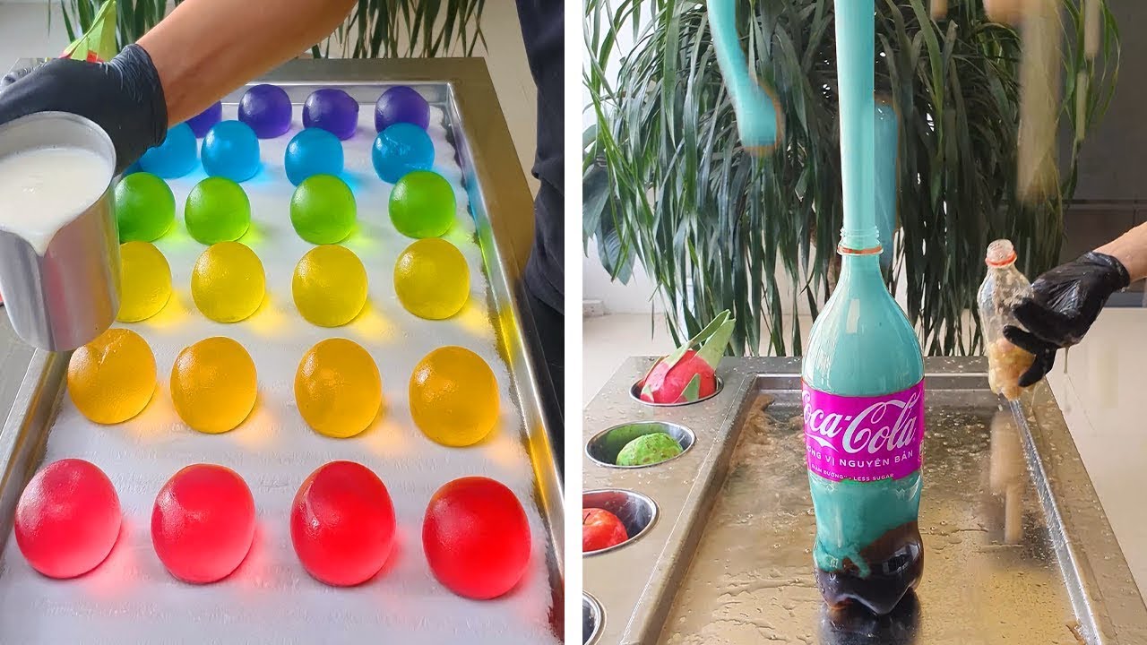 Cut The Watermelon Street IceCream | Blue Ocean Drink Freeze