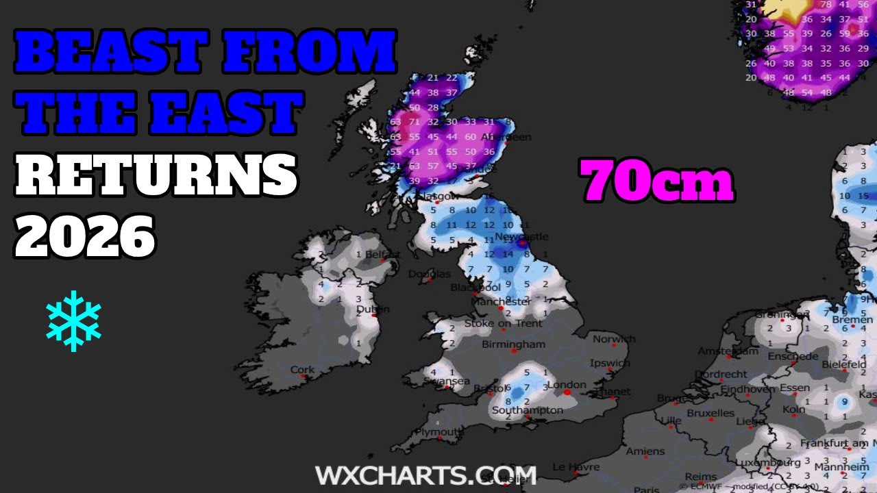 The Beast From The East Returns to the United Kingdom 4th January 2026