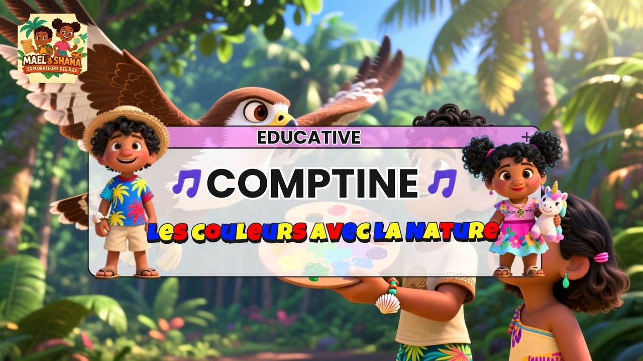 Maël & Shana Ep7🎵 : Comptine les couleurs avec la nature