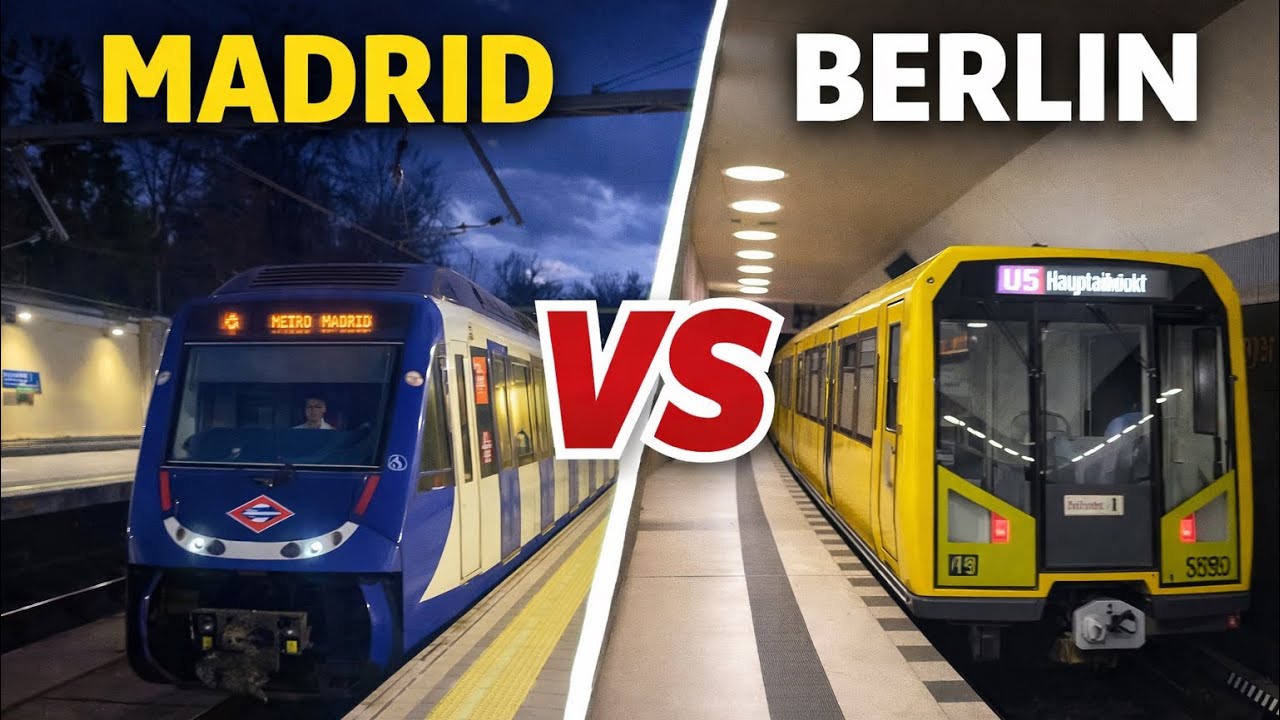 Metro de Madrid 🇪🇸 vs Metro de Berlín 🇩🇪 | Circulaciones y trenes en estación