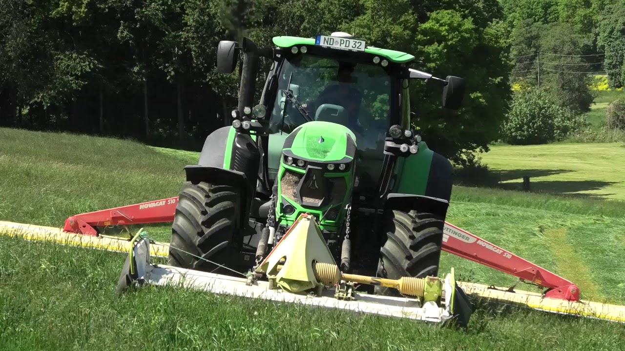 Mähen mit Deutz-Fahr 6215 TTV  | Pöttinger