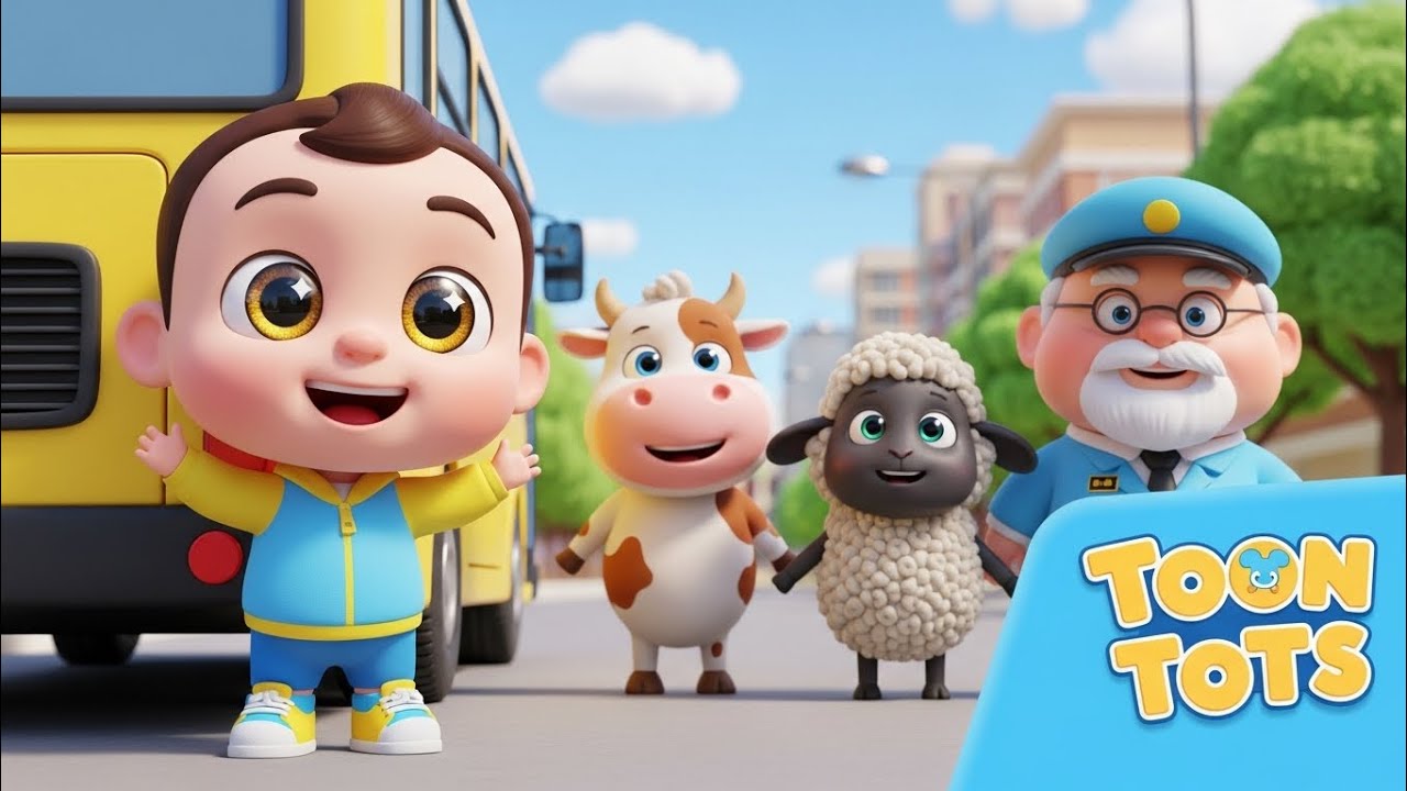 The Wheels on the Bus | Fun Nursery Rhyme with Toto Baby Boy | Toon Tots