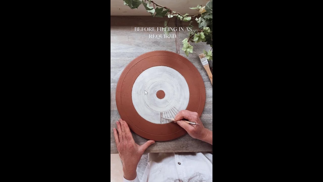 How to do sgraffito ❤️ by @river.ceramics