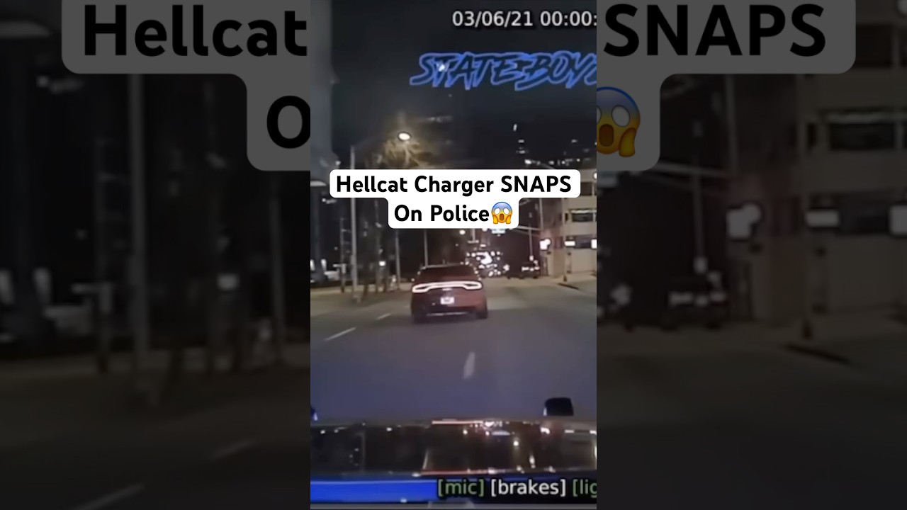 Dodge Charger Hellcat EMBARRASSES Police In High Speed Chase! #policechase #policepursuit