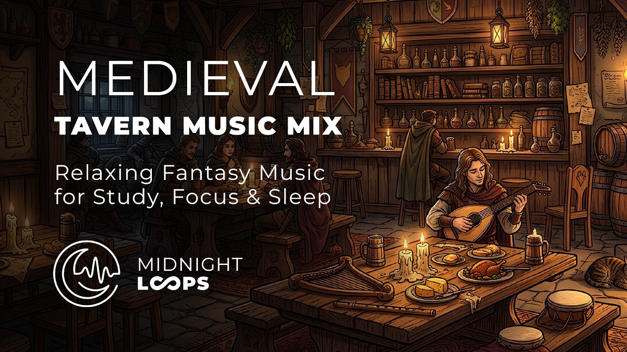 Medieval Tavern Music 🍺 Relaxing Fantasy Music for Study, Focus & Sleep