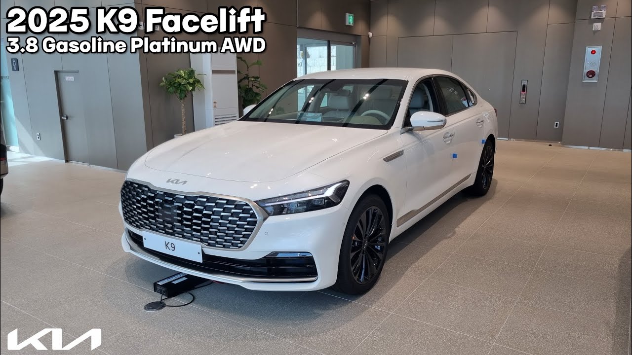 2025 기아 K9 페이스리프트 3.8 가솔린 플래티넘 AWD 스노우 화이트 펄 내외관 살펴보기 | 2025 KIA K9 Facelift AWD WALKAROUND #기아 #K9