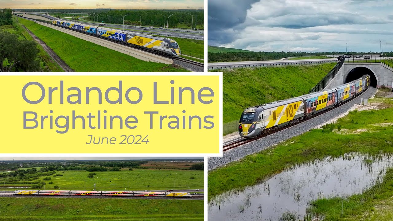 Trains on Brightline's Orlando Line - June 2024