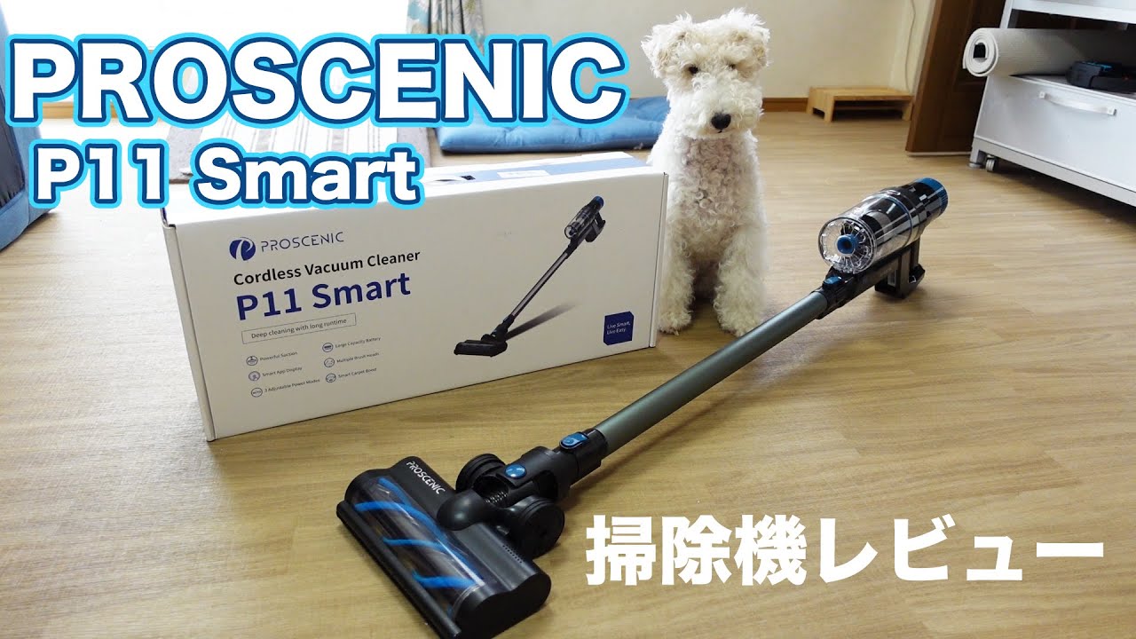 掃除機大好きな麦にProscenic P11 Smartという掃除機が届いたからレビューしたよ