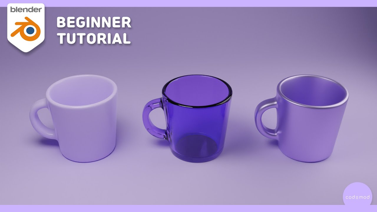 [블렌더 기초 강좌] 회전하고 분열하는 컵 애니메이션 | 코드모드