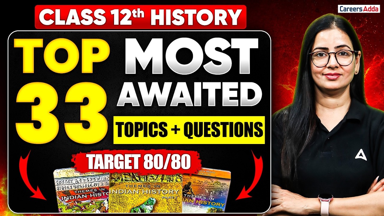 Class 12 History Top 33 Most Awaited Topics + Questions for Board Exam 2026 🔥